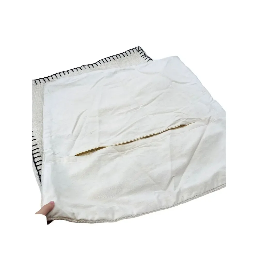 West Elm cream 30x30 pillow cover shams set of 2